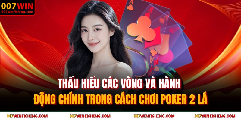 Cách Chơi Poker 2 Lá Cùng 007WIN - Hướng Dẫn Toàn Diện 3 Thấu hiểu các vòng và hành động chính trong cách chơi poker 2 lá